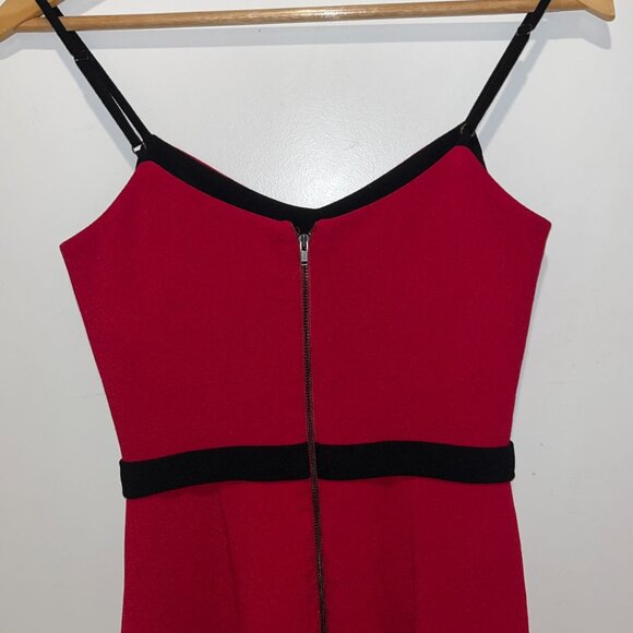 Dress The Populaion Emma Spaghetti Body-Con Dress in Red Wome XS - Picture 6 of 11